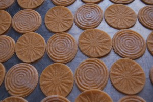 Corzetti made with Hazan's pasta recipe.