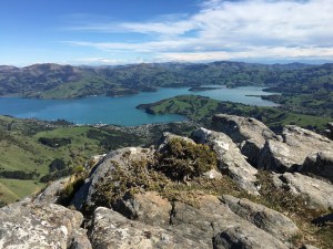 Looking toward Akaroa from Stony Bay Peak.