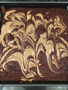tahini and halva brownies